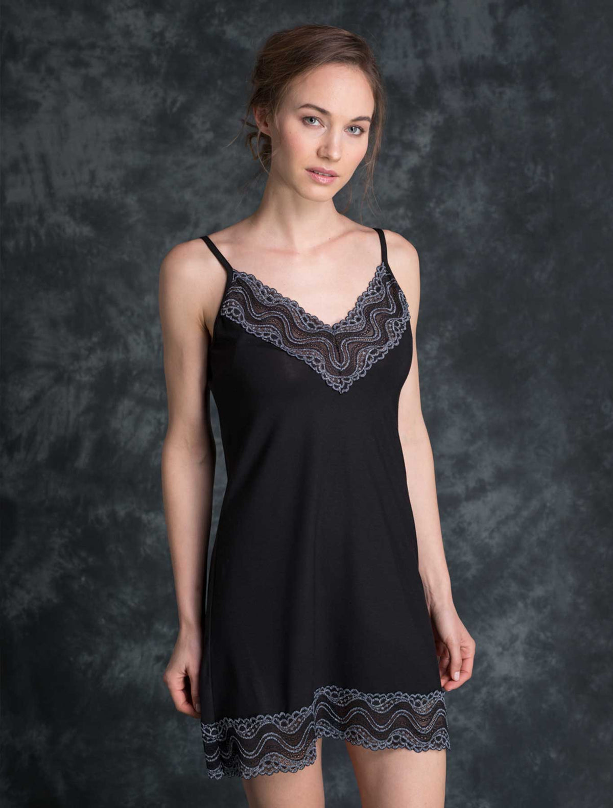 Sottoveste modal pizzo contrasto