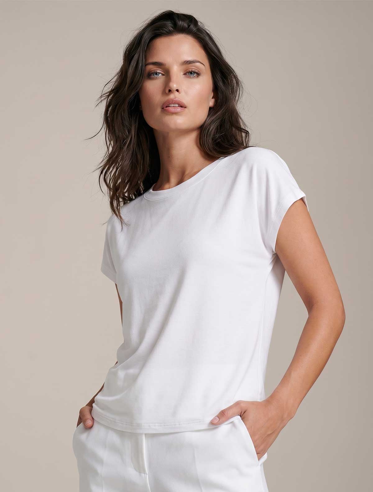 T-shirt Diana en bambou * Bianco