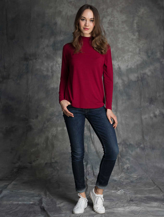 Lupetto modal lana bordeaux