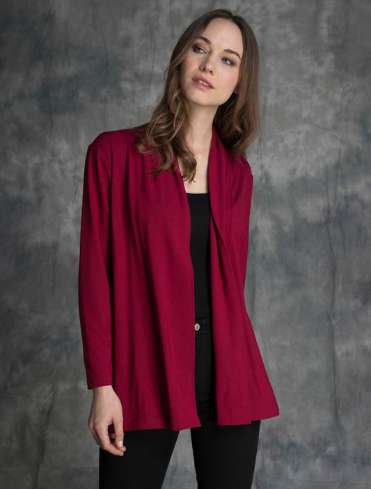 Cardigan modal lana bordeaux