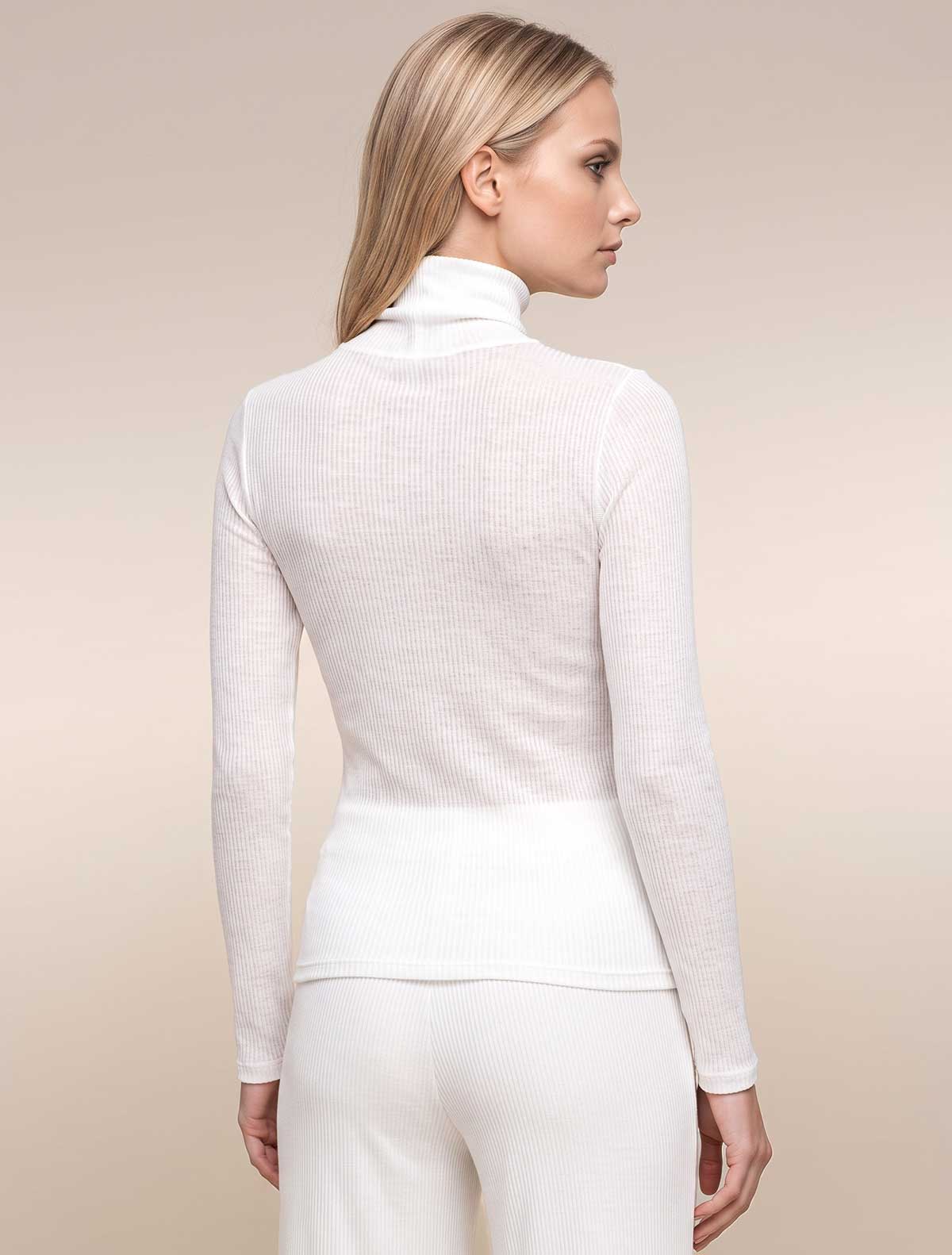 Dolcevita cashmere modal costina * Bianco