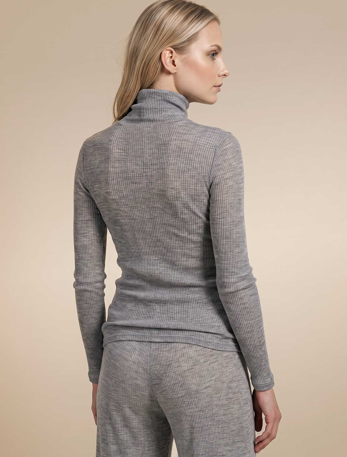 Dolcevita cashmere modal costina * Grigio