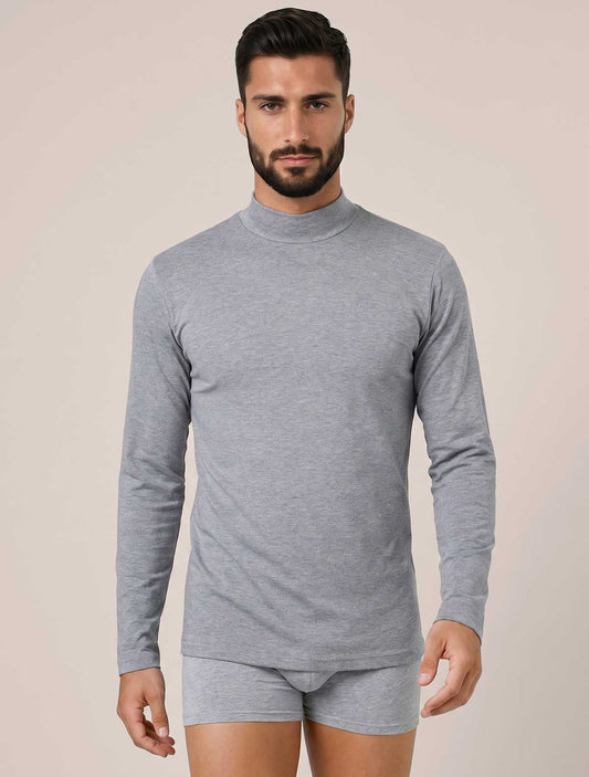 Haut homme col montant coton gratté
