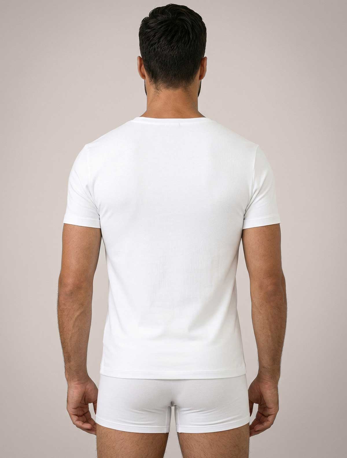 T-shirt homme coton fil d’Écosse col rond. * T-shirt homme coton fil d’Écosse col rond.