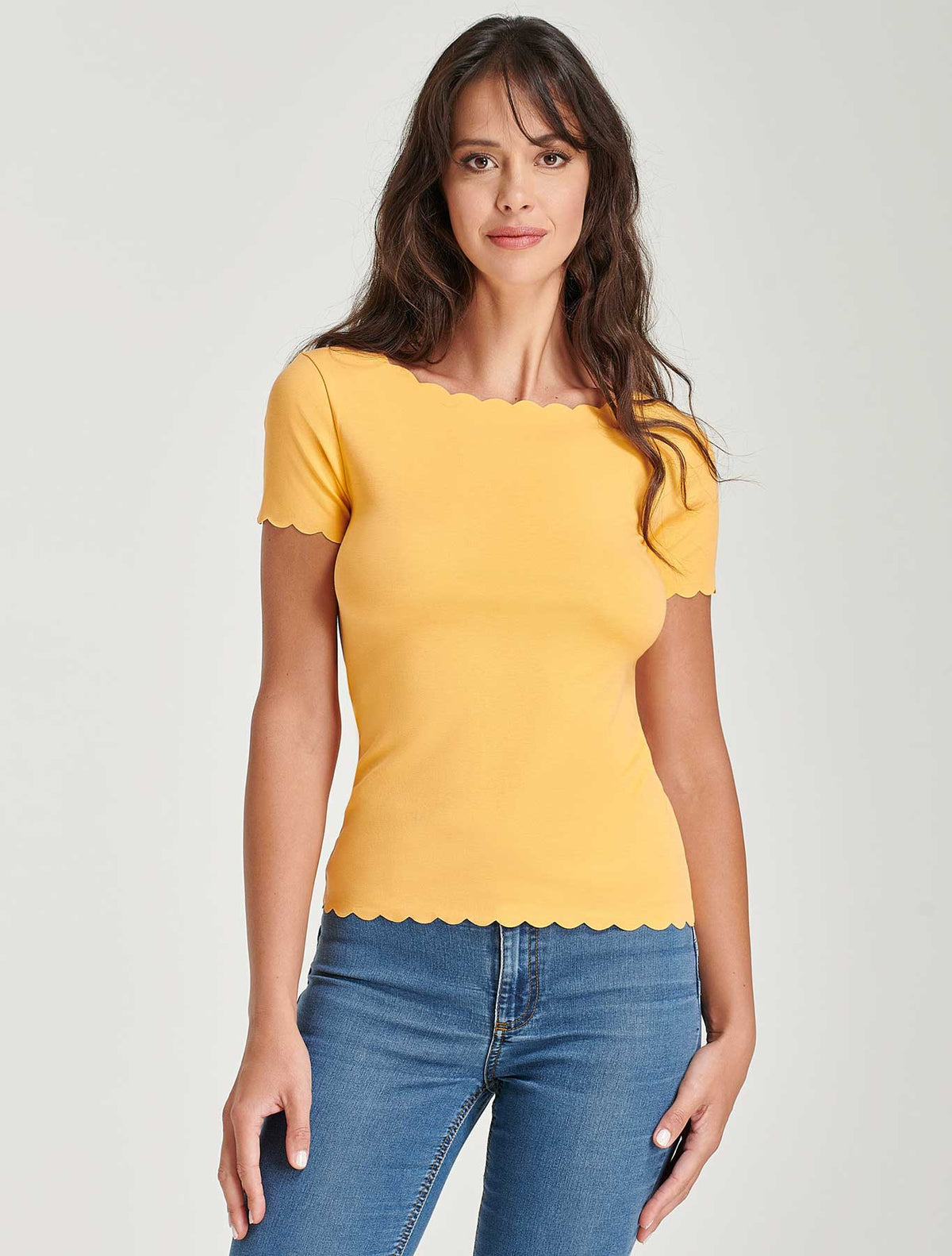 T-shirt onde cotone taglio vivo